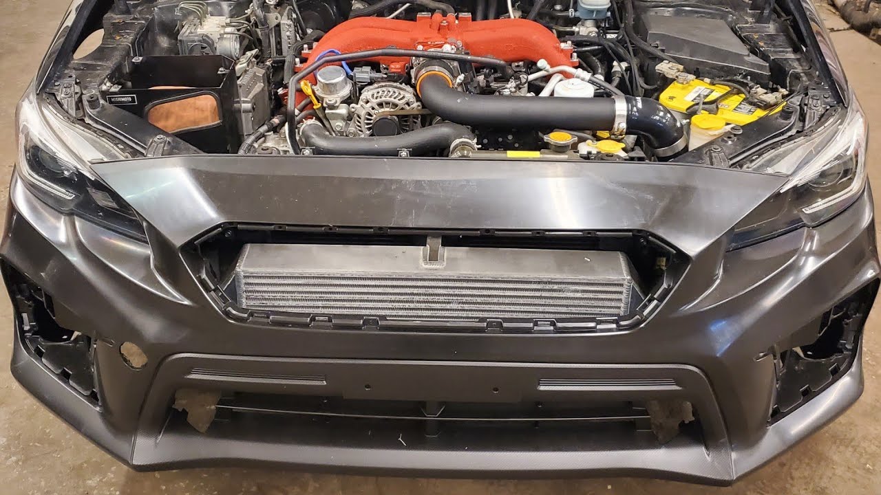 2020 STI Bumper Install on 2015 WRX bumper and sideskirt install