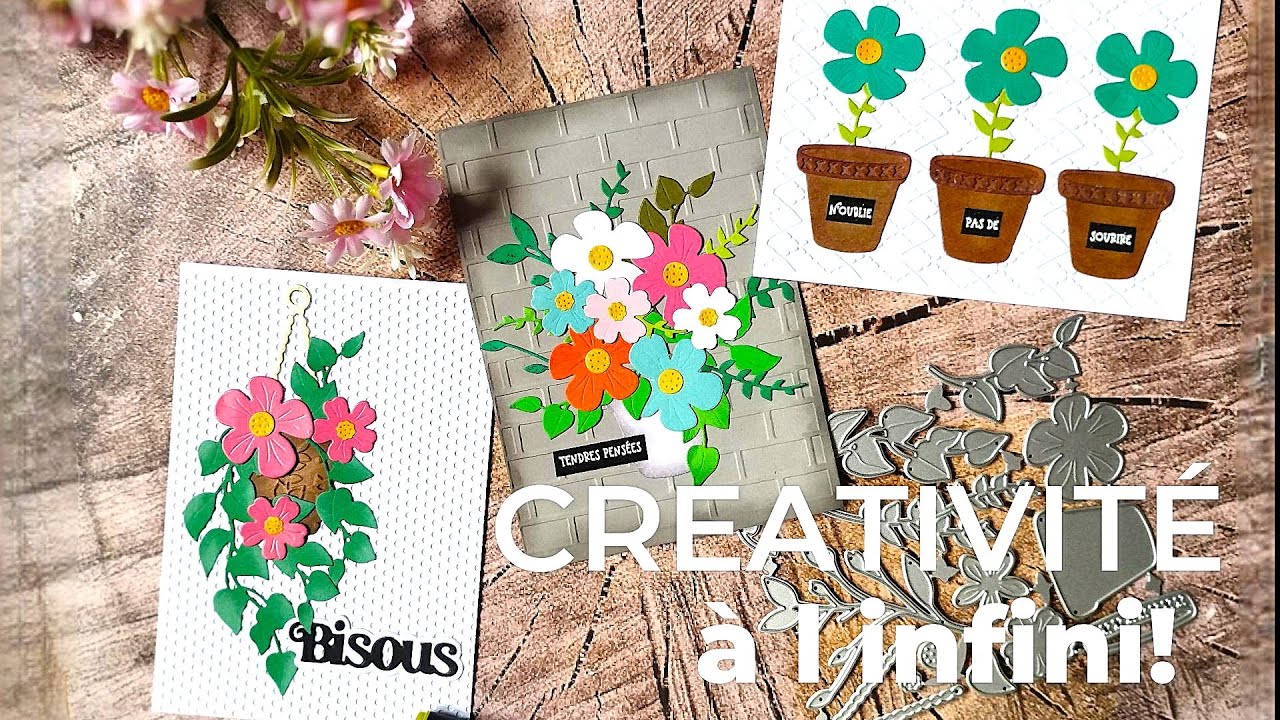 Idées et astuces carterie et scrapbooking -  Créativité infinie avec set matrice de découpe fleurs