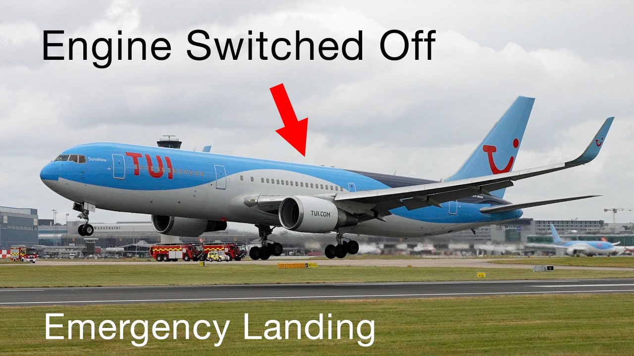 Emergency One Engine Landing After Squawking 7700 - TUI 767-300 at Manchester - RWY 23L