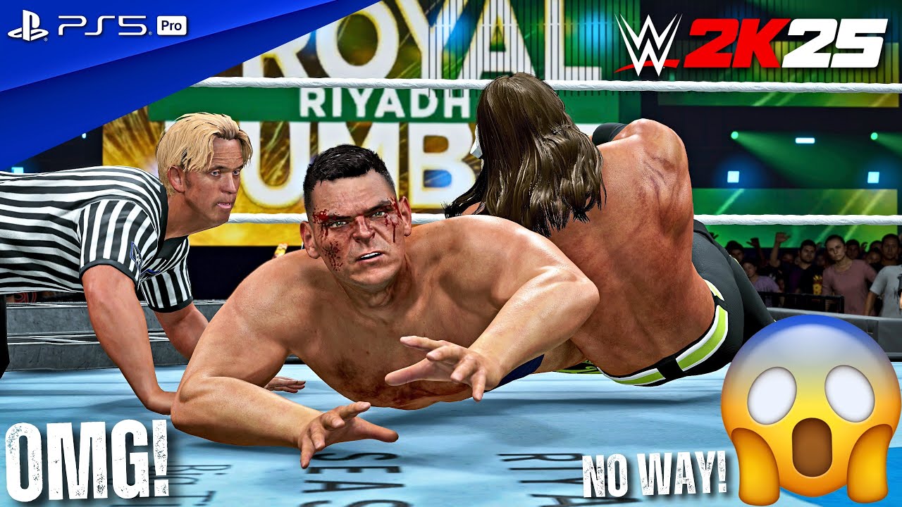WWE 2K25 - Эй Джей Стайлз против Гюнтера - Матч без правил на Королевской битве | PS5 Pro [4K60]