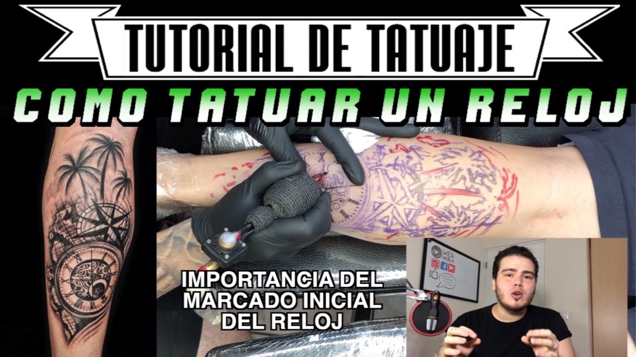 TUTORIAL DE TATUAJE Como hacer un tatuaje de un reloj