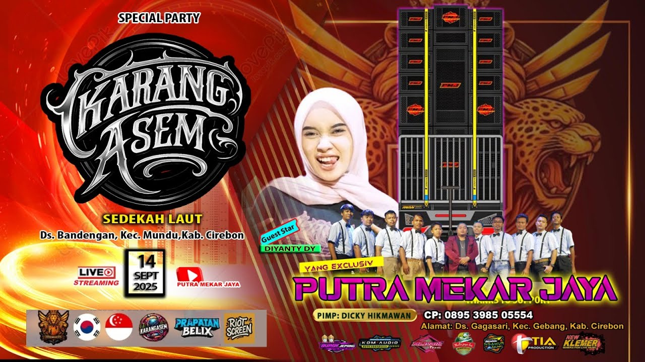 🔴 LIVE SEA PARTY  "PEMUDA KARANG ASEM"  "PUTRA MEKAR JAYA" || BANDENGAN-MUNDU-CIREBON || 14 SEP 2025