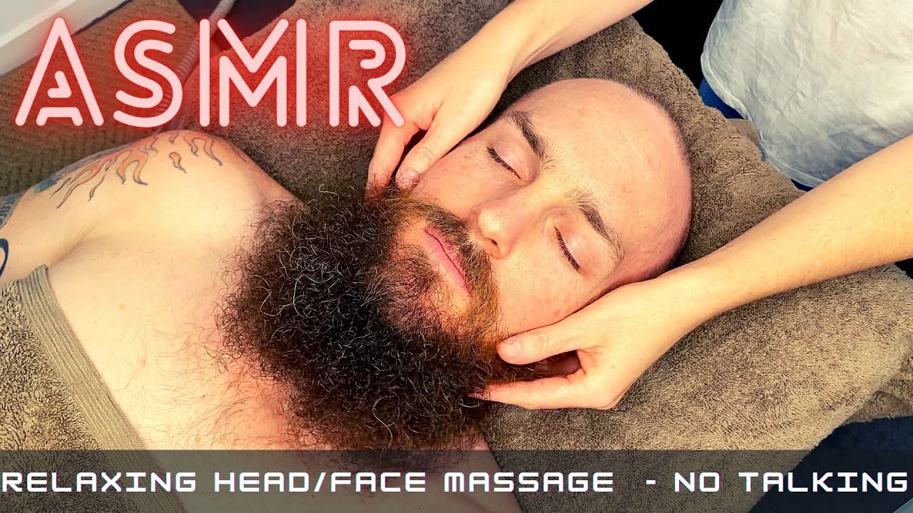ASMR Head Face Beard Massage | No Talking