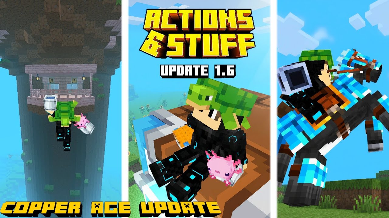 Actions and stuff 1.6|| it's Doppu || new update #minecraft #video #actionandstuff