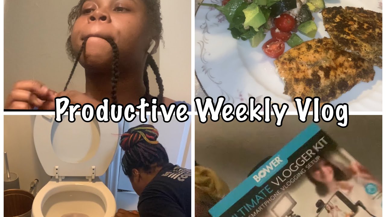 Productive Weekly Vlog | Clean With Me (AirBNB) | Ultimate Vlogger Kit + plating food + doing hair