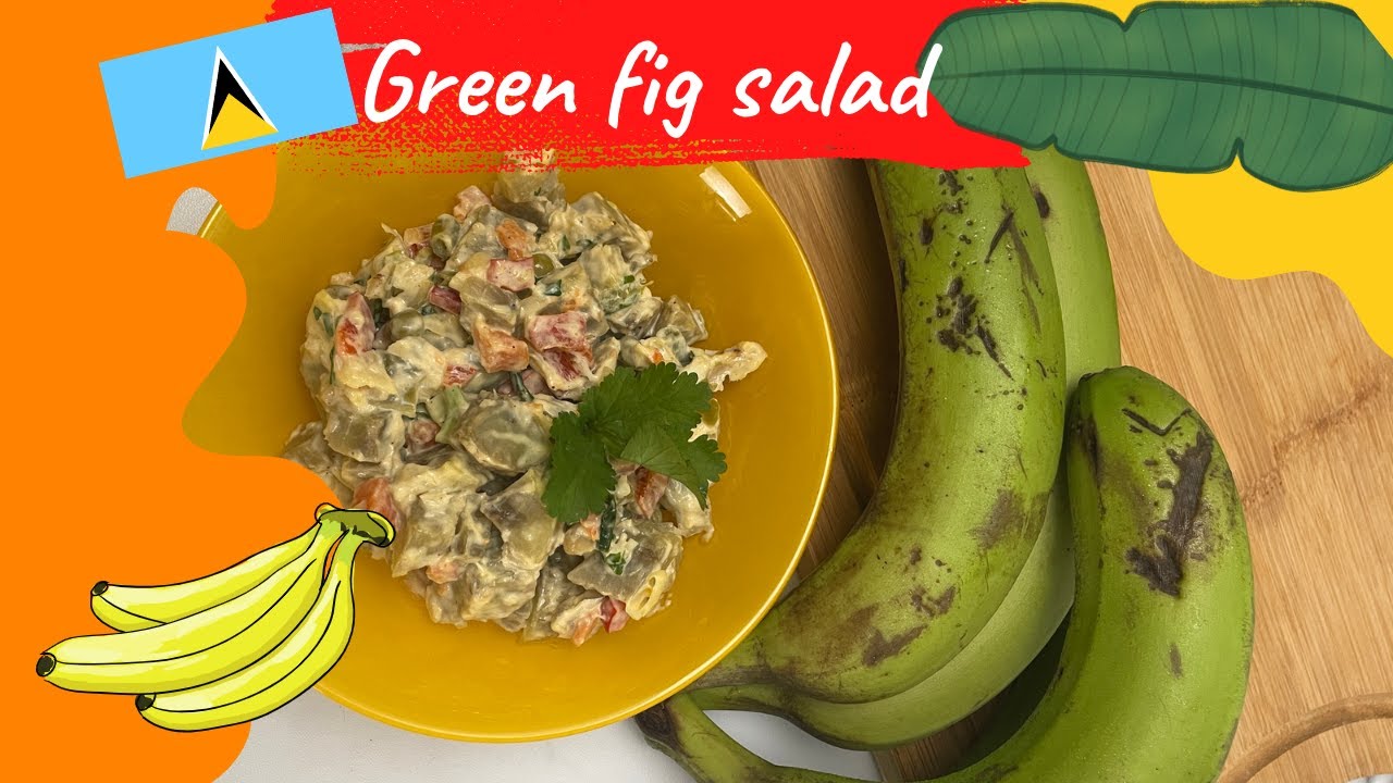 Green fig salad - salade de banane verte - Ste -Lucie Saveurs K