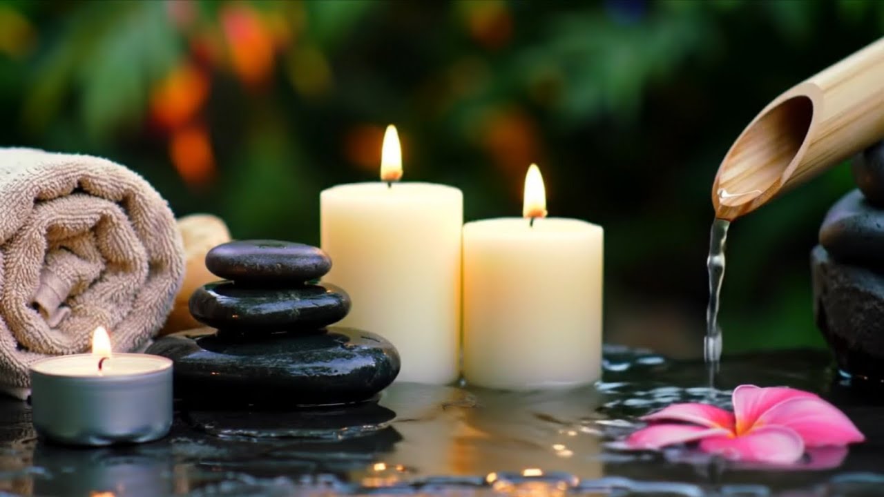 Deep Relaxation Spa Ambience 🌿 | Calming Water, Candles & Zen Meditation Music