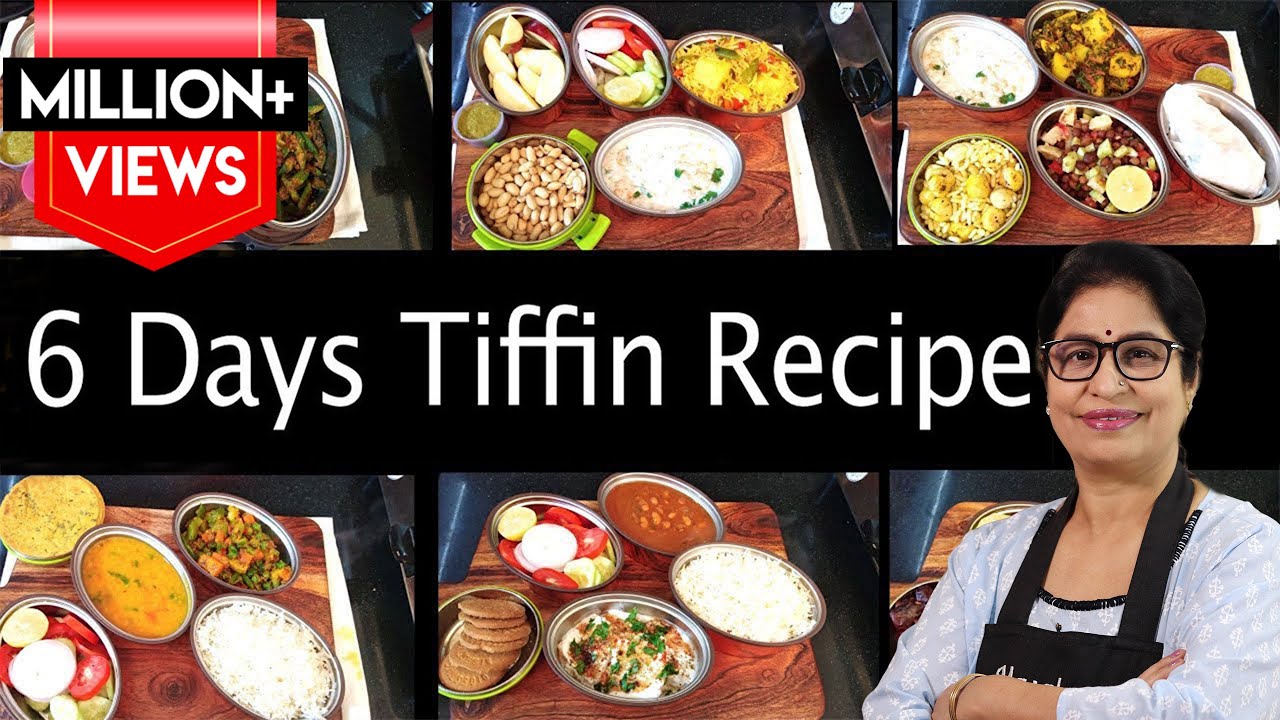 6 दिन बनाये 6 तरीके के टिफ़िन ऑफिस के लिए | Tiffin Recipe For Whole Week | Indian Lunch Box Recipes |