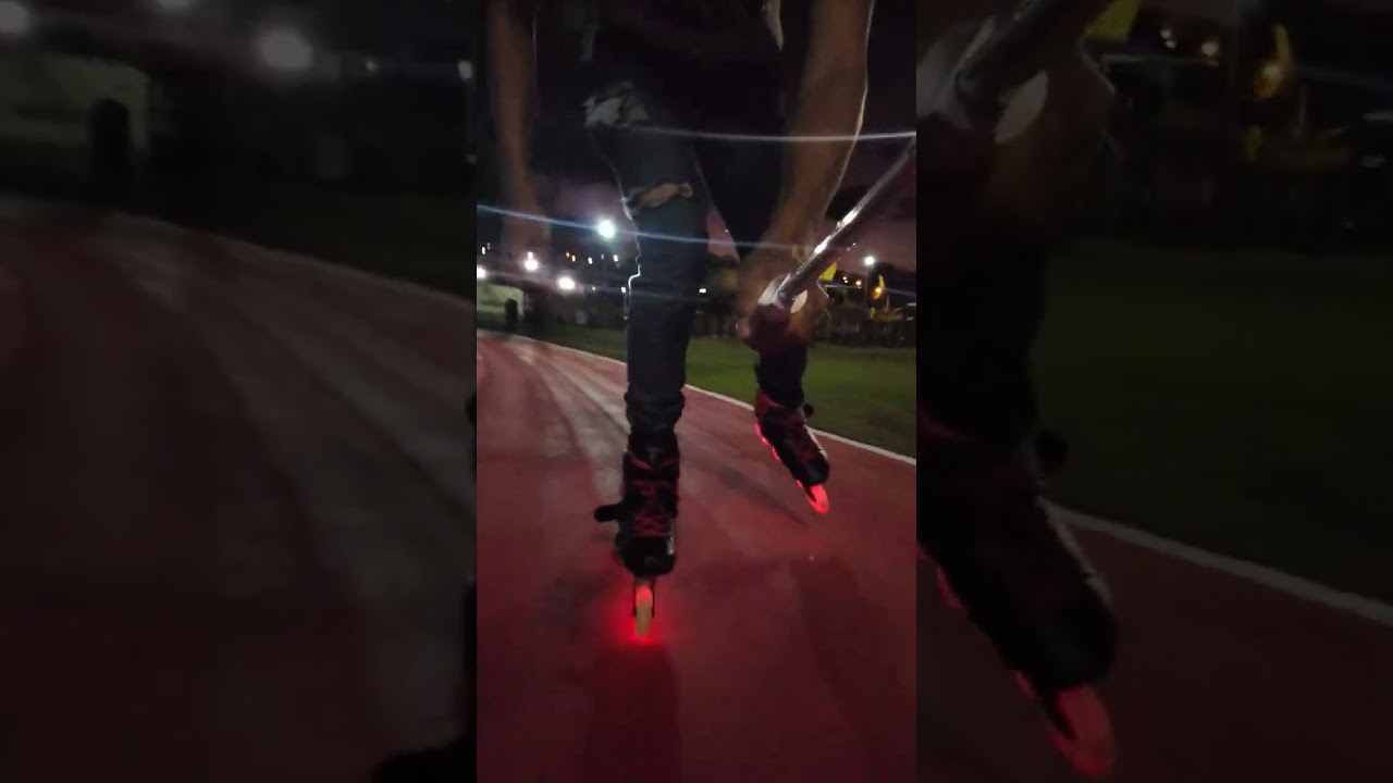 Patins inline com rodas de led