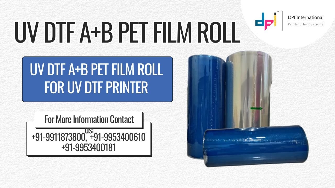 ✅UV DTF A+B Pet film Roll for UV DTF Printer...#uvdtf #uvdtfprinter #uvdtfink #uvdtfroll