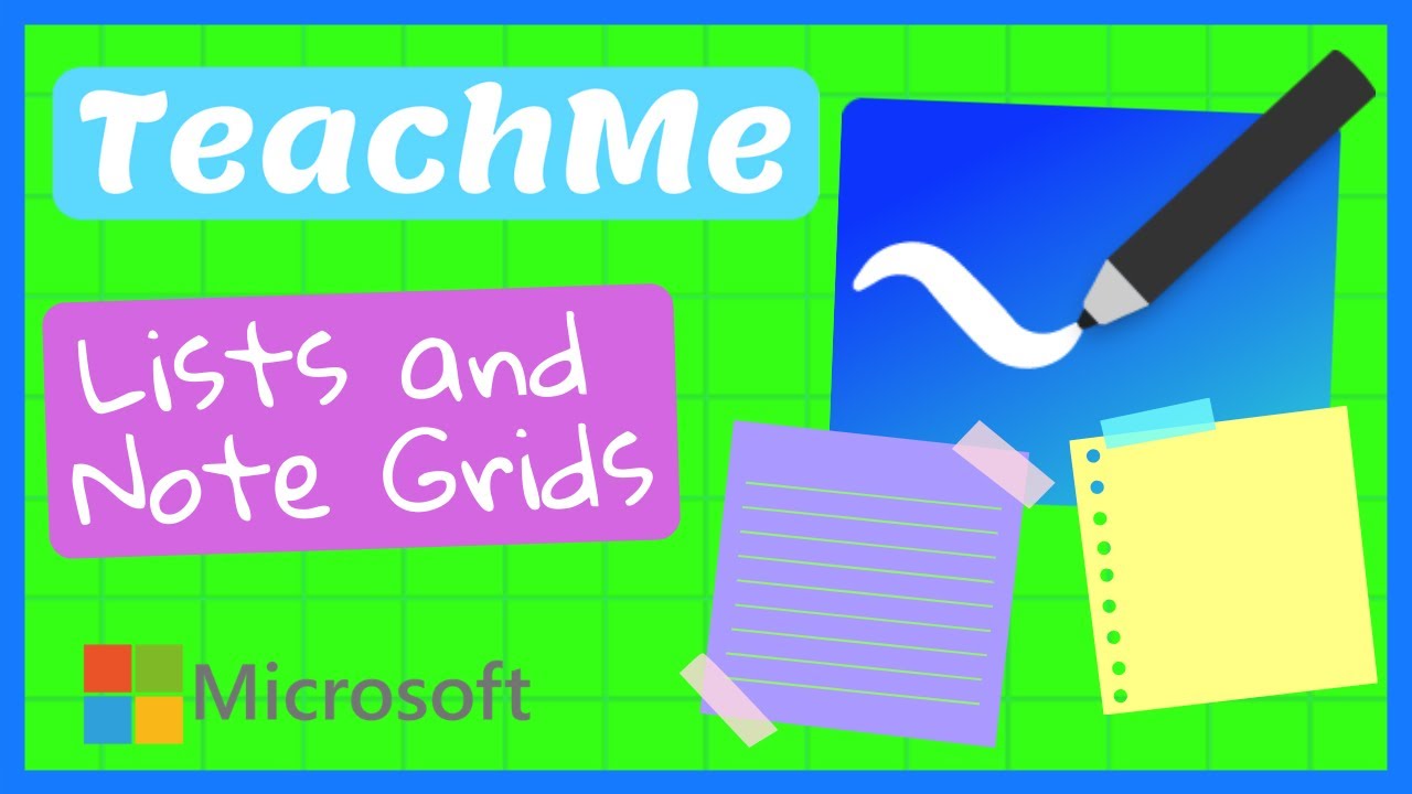 Microsoft Whiteboard Tutorial - Lists and Note Grids 2021