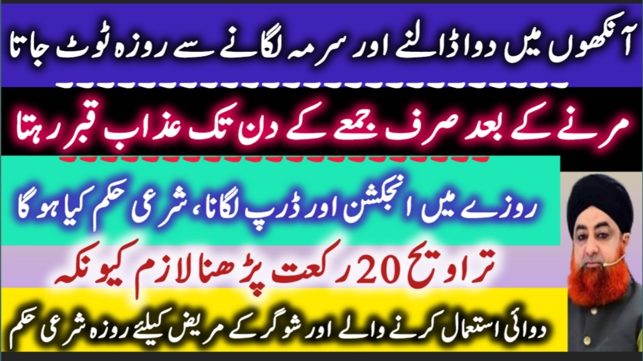 Kiya Ankhon ma surma lagany se Roza toot jata | Ahkam e Shariat Mufti Akmal|Al Nafiu The Benefactor