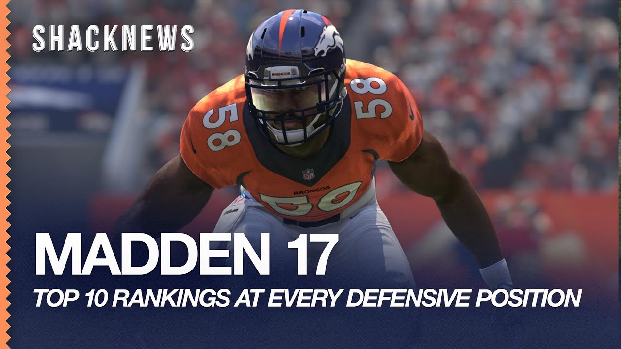 MADDEN 17: Top 10 Rankings At Every Defensive Position