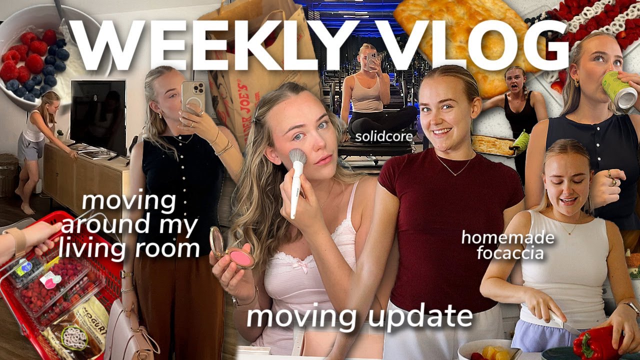 WORK WEEK IN LIFE: rearranging my living room, moving updates, homemade focaccia, solidcore workouts