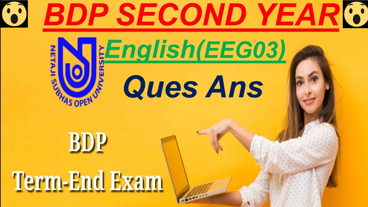 #nsou bdp second year english (eeg 3) assignment term end examination questions answers 2022 july #k