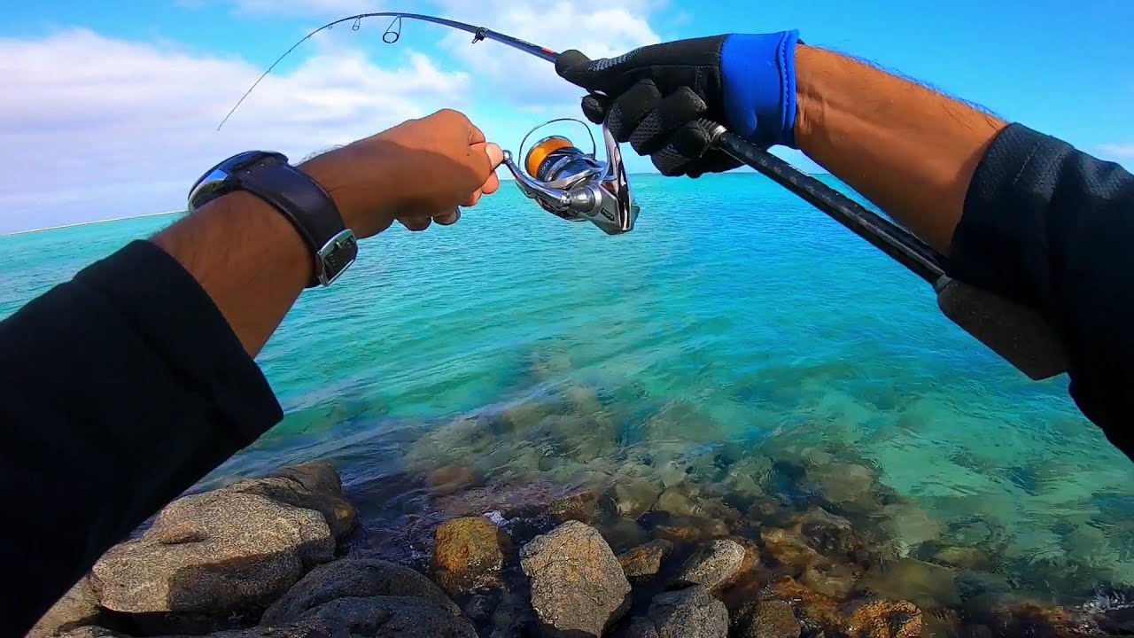 FISHING with TINY Lures on LIGHT Setup. Le MORNE MAURITIUS.