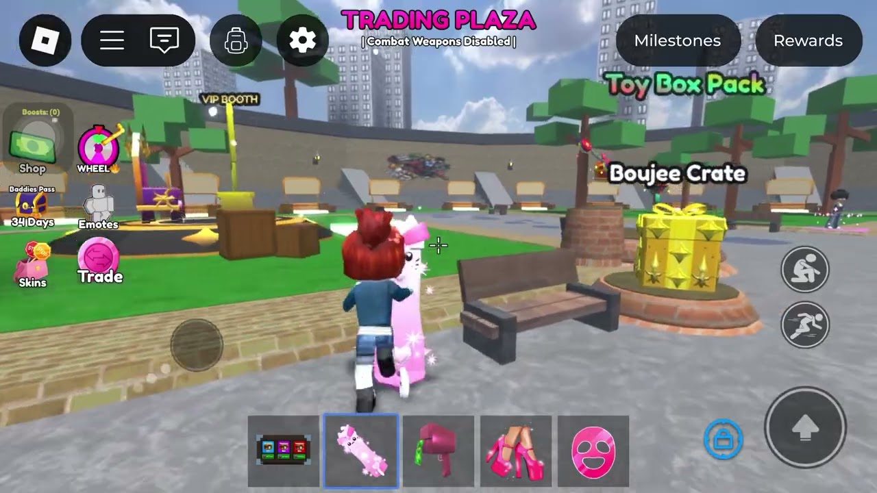 Playing baddies testing plaza