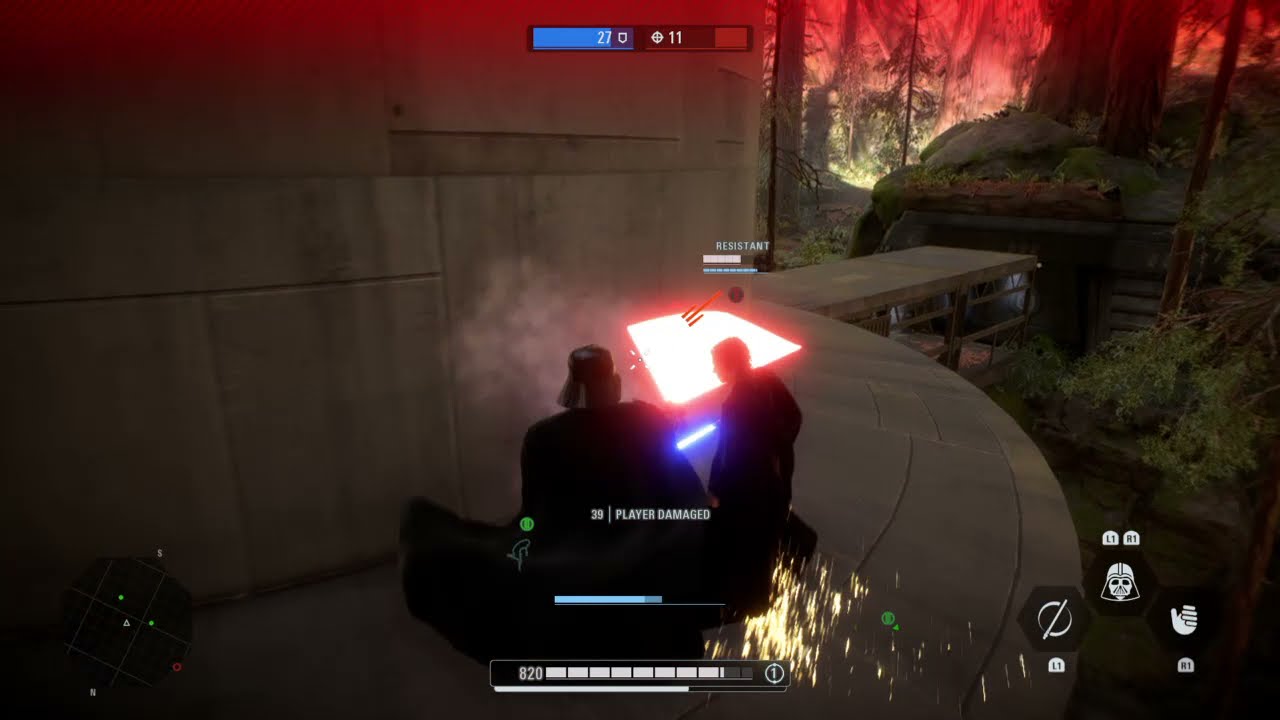 All that just to choke on the saber throw
