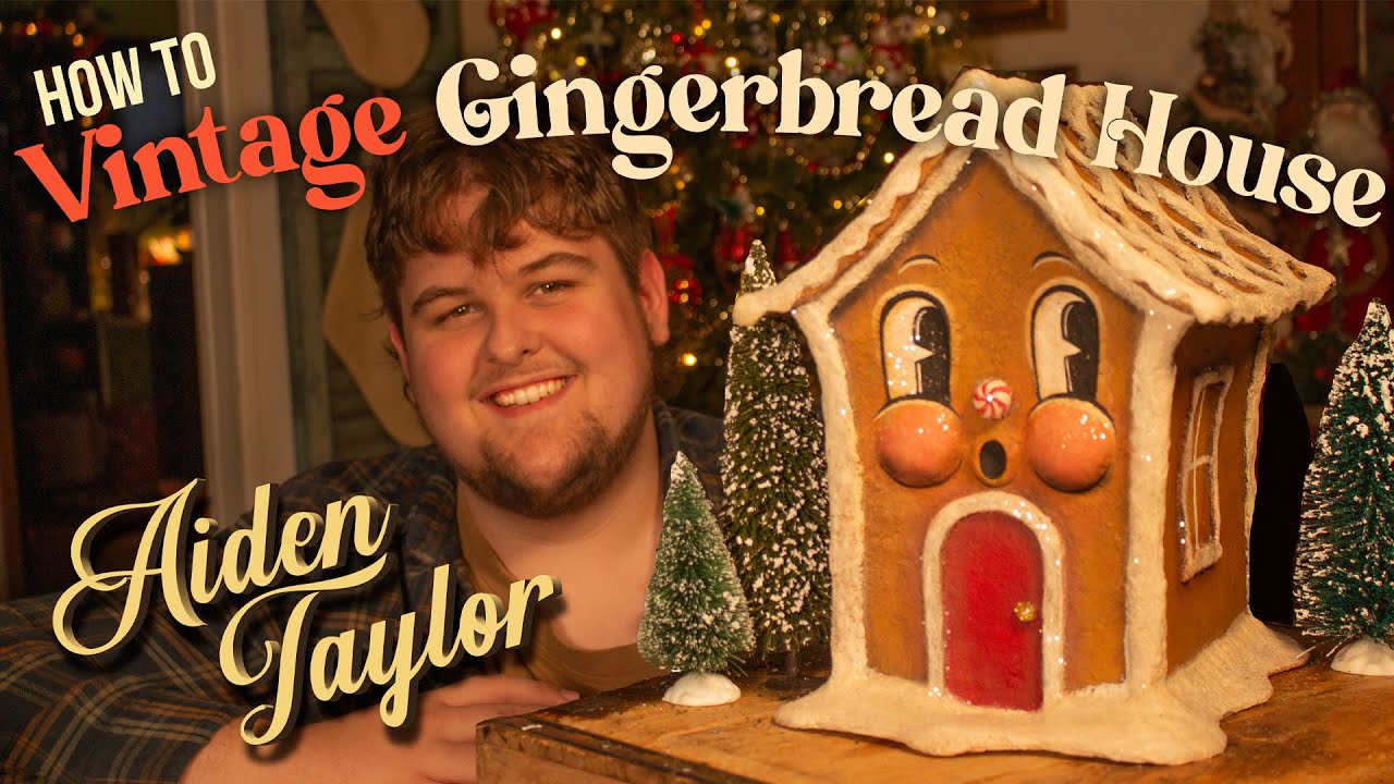 Sculpting A Vintage GINGERBREAD Character!! 🏠 [Let's Make Folk Art]