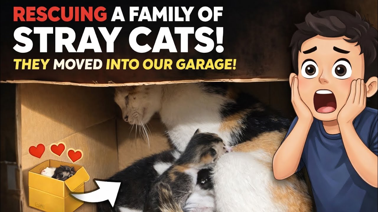 We Were Shocked! A Stray Cat Moved Her Kittens Into Our Garage “Day2”