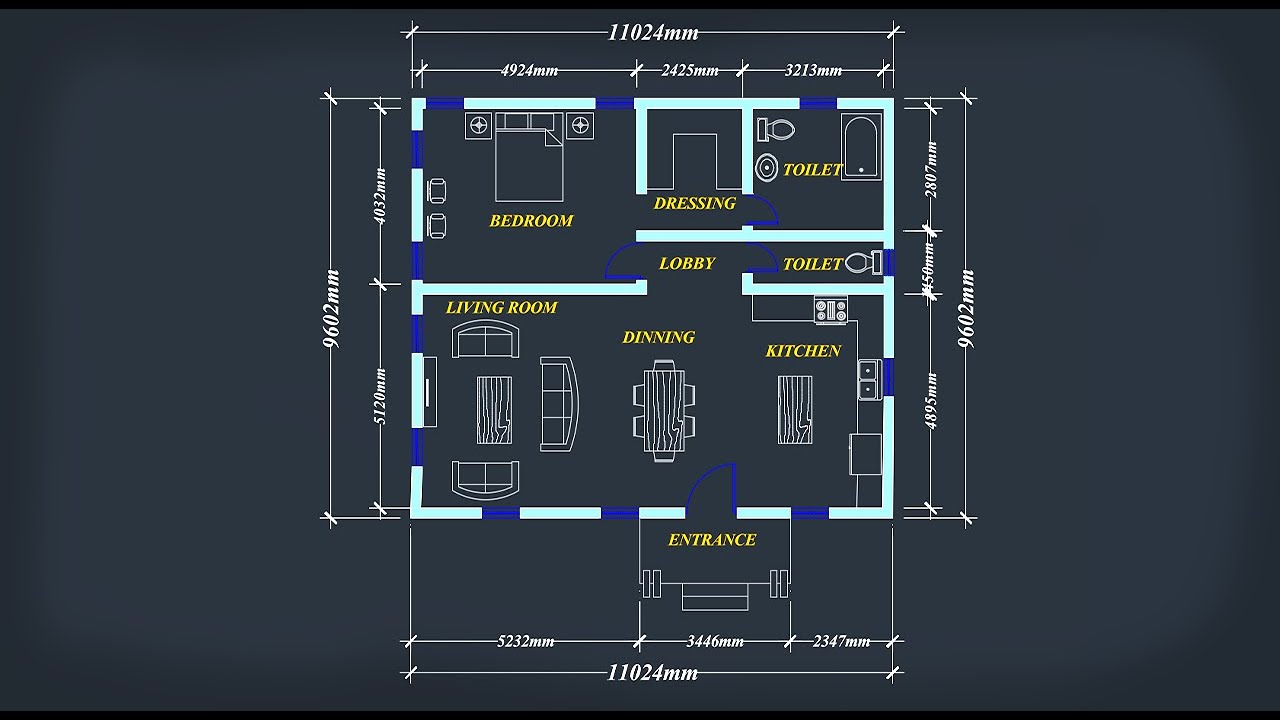 Simplest way to MAKE Floor Plan in AutoCAD - 1