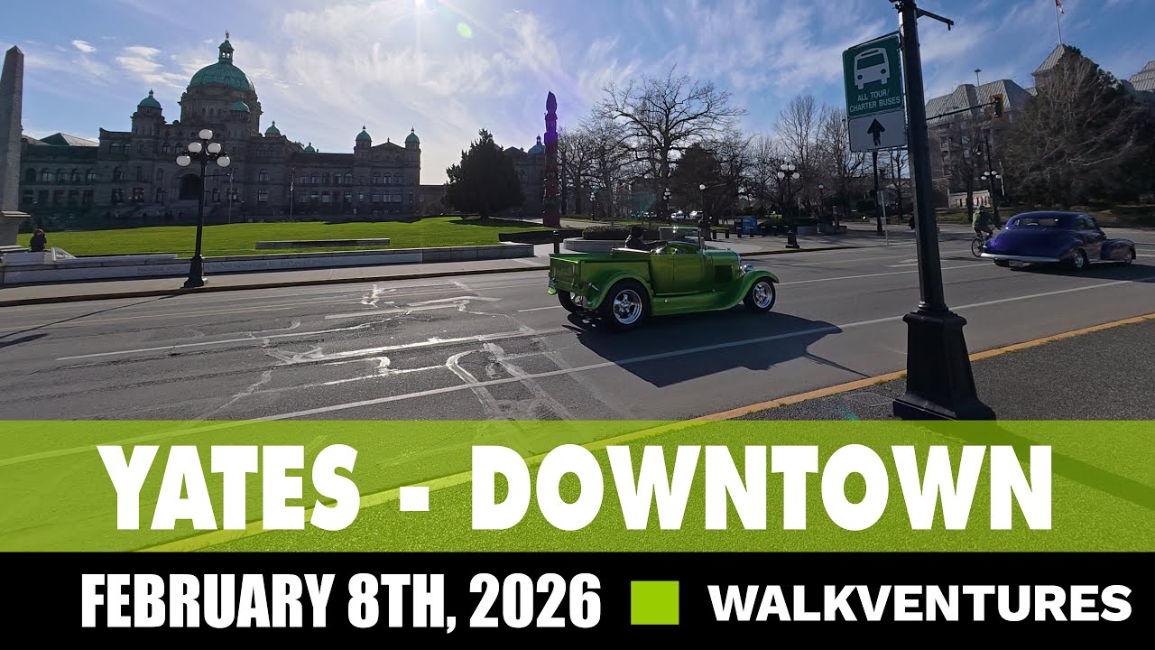 Yates Street to Inner Harbour | Walking Tour in Victoria, BC, Canada [4K] February 8th, 2026