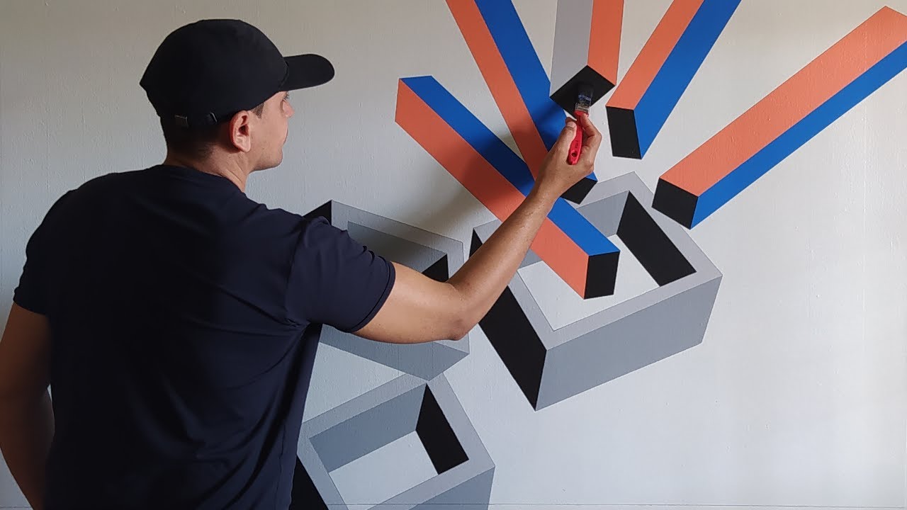 Pintura Decorativa Efeito 3D F&aacute;cil de Fazer