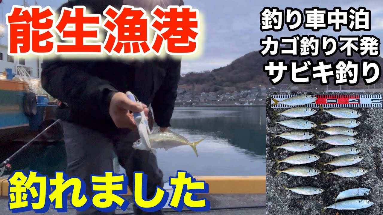 【能生漁港】釣れました！釣り車中泊、サビキ釣り、カゴ釣り不発！