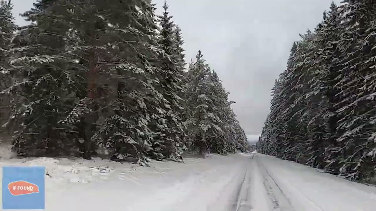 Gravel Road in Winter. Hagfors Kommun, Värmland, Sweden.