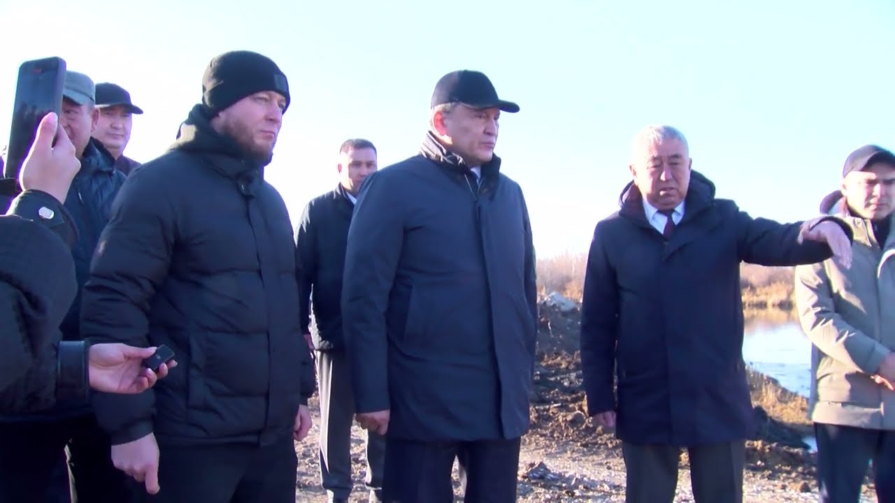 Облыс әкімі су бұру арнасының құрылысымен танысты