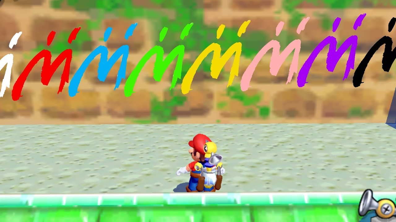 Super Mario Sunshine - Unused Graffiti Colors