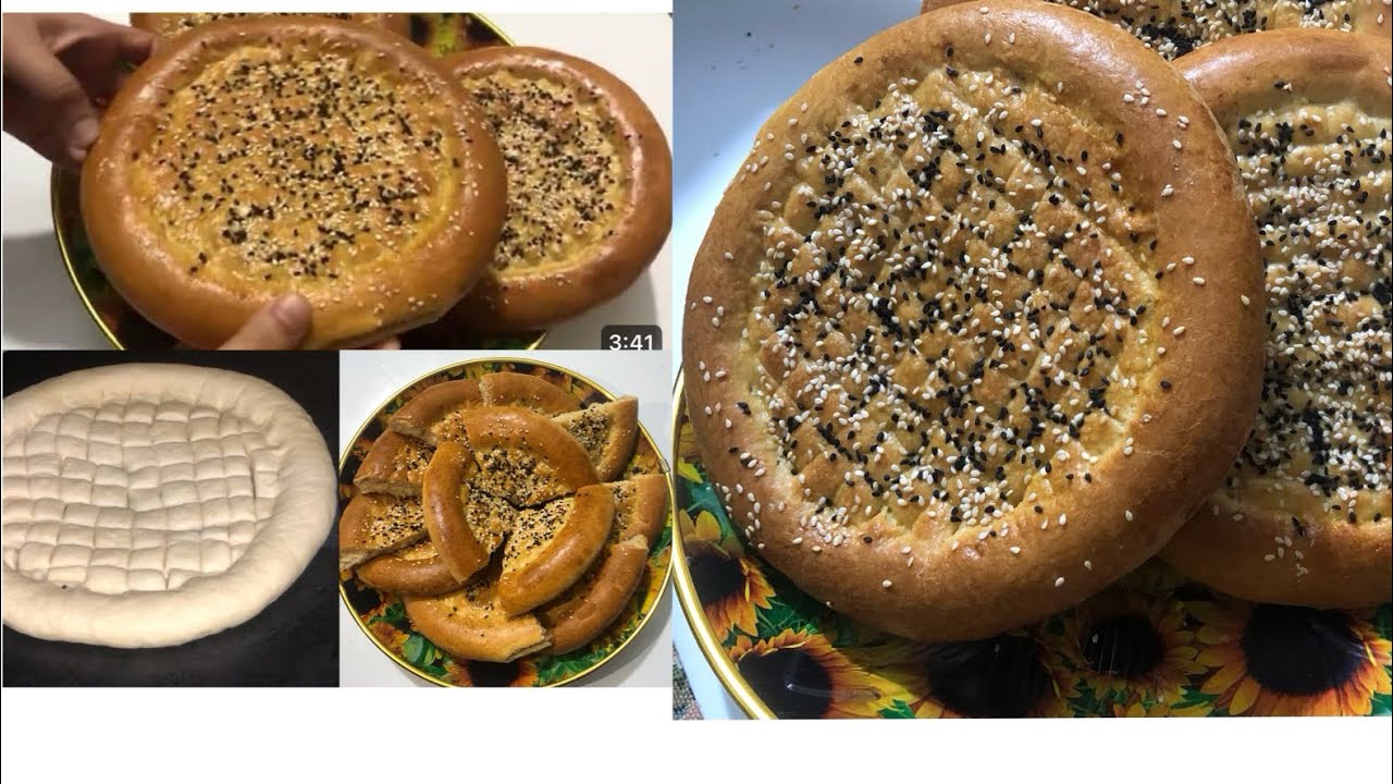 How to make Tajik Naan or Non - Tajik Bread Traditional Tajikistan Recipe