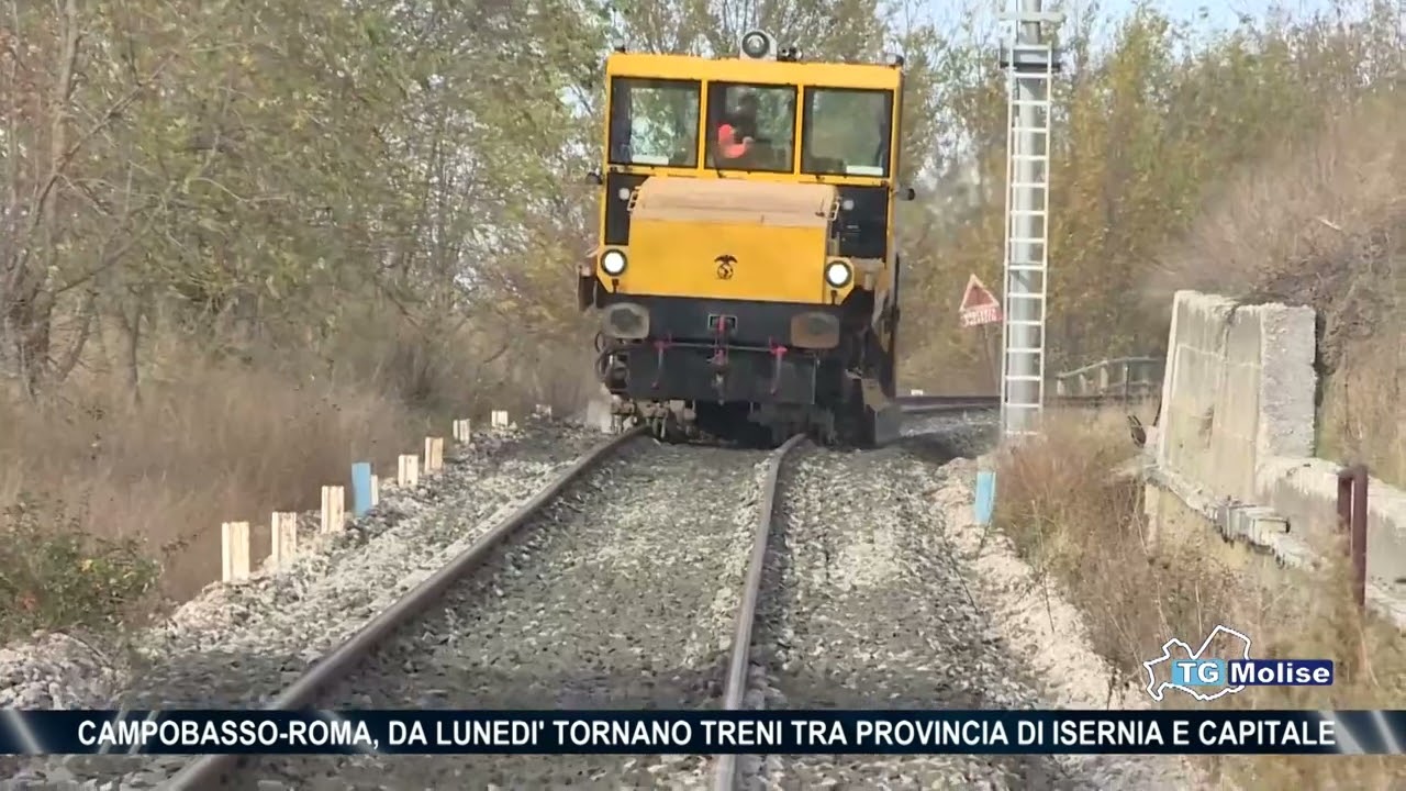 Campobasso-Roma, da lunedì tornano treni tra provincia di Isernia e Capitale