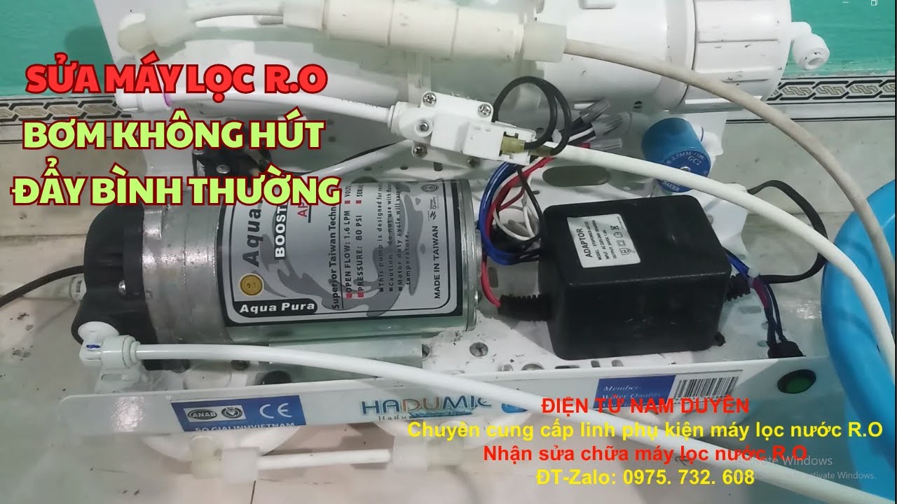 Sửa máy lọc nước R.O bơm không tự hút được.