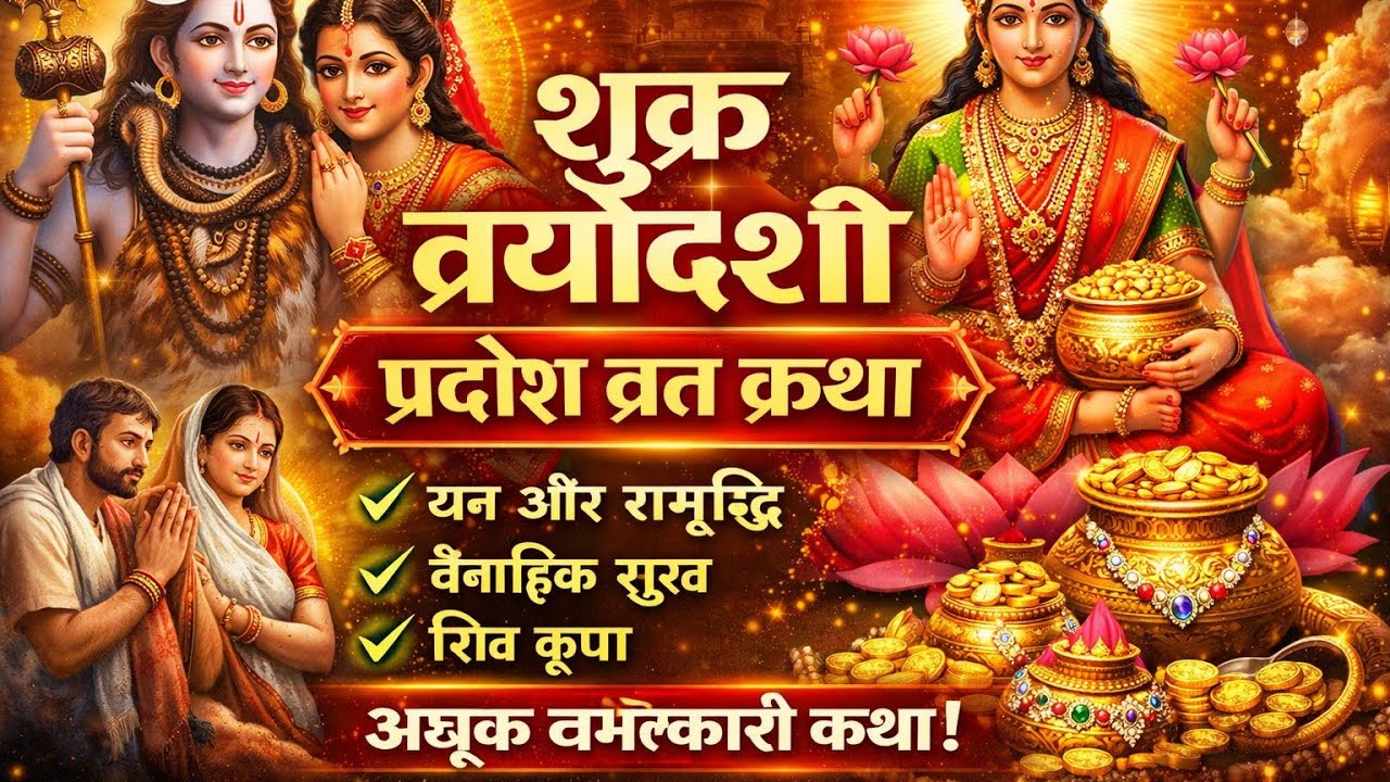 शुक्र त्रयोदशी प्रदोष व्रत कथा | धन, सौभाग्य और वैवाहिक सुख देने वाली चमत्कारी कथा
