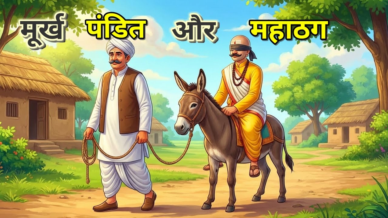 💠मूर्ख पंडित और महाठग |Moral Story |  शिक्षाप्रद कहानी |Panchtantra ki kahani |Bedtime cartoon story