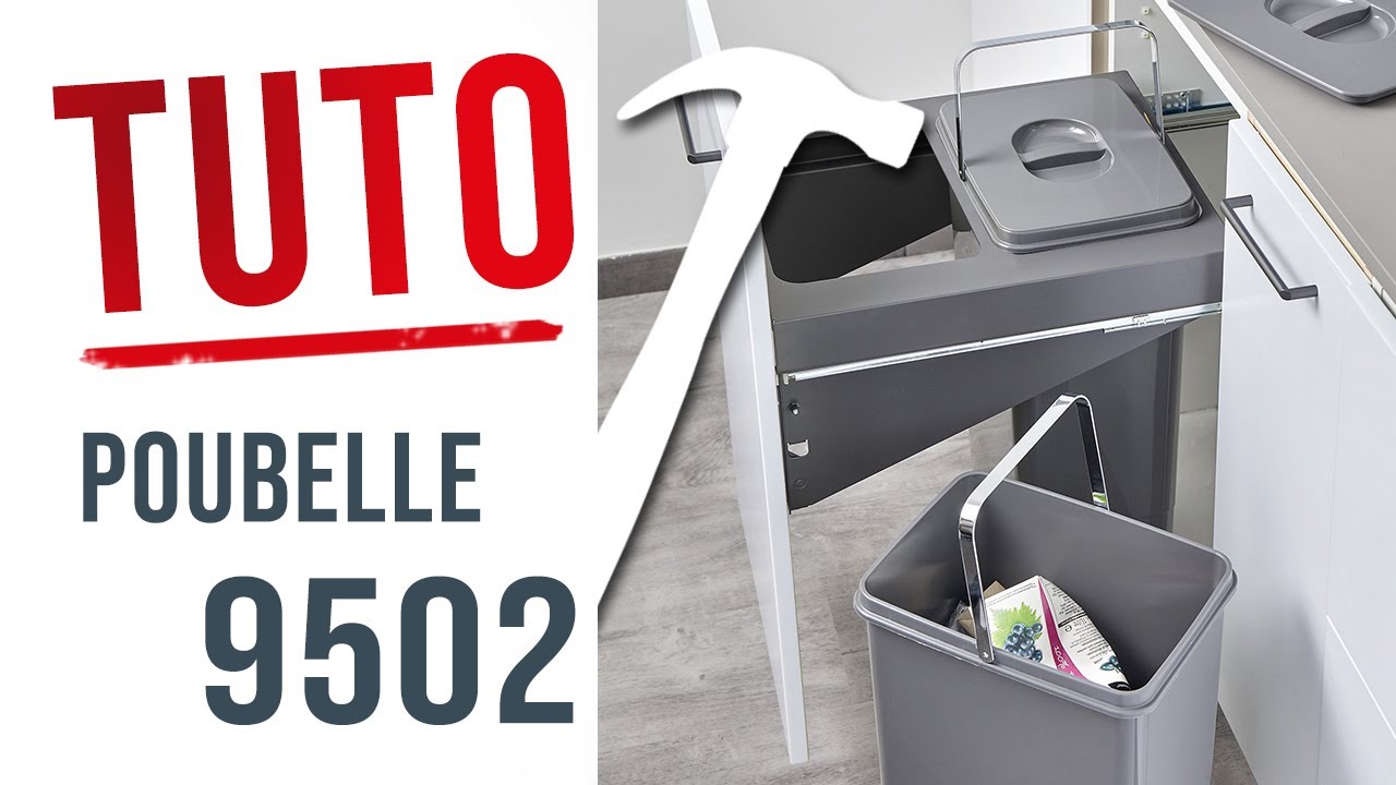 Montage poubelle 9502 pour meuble de 450mm