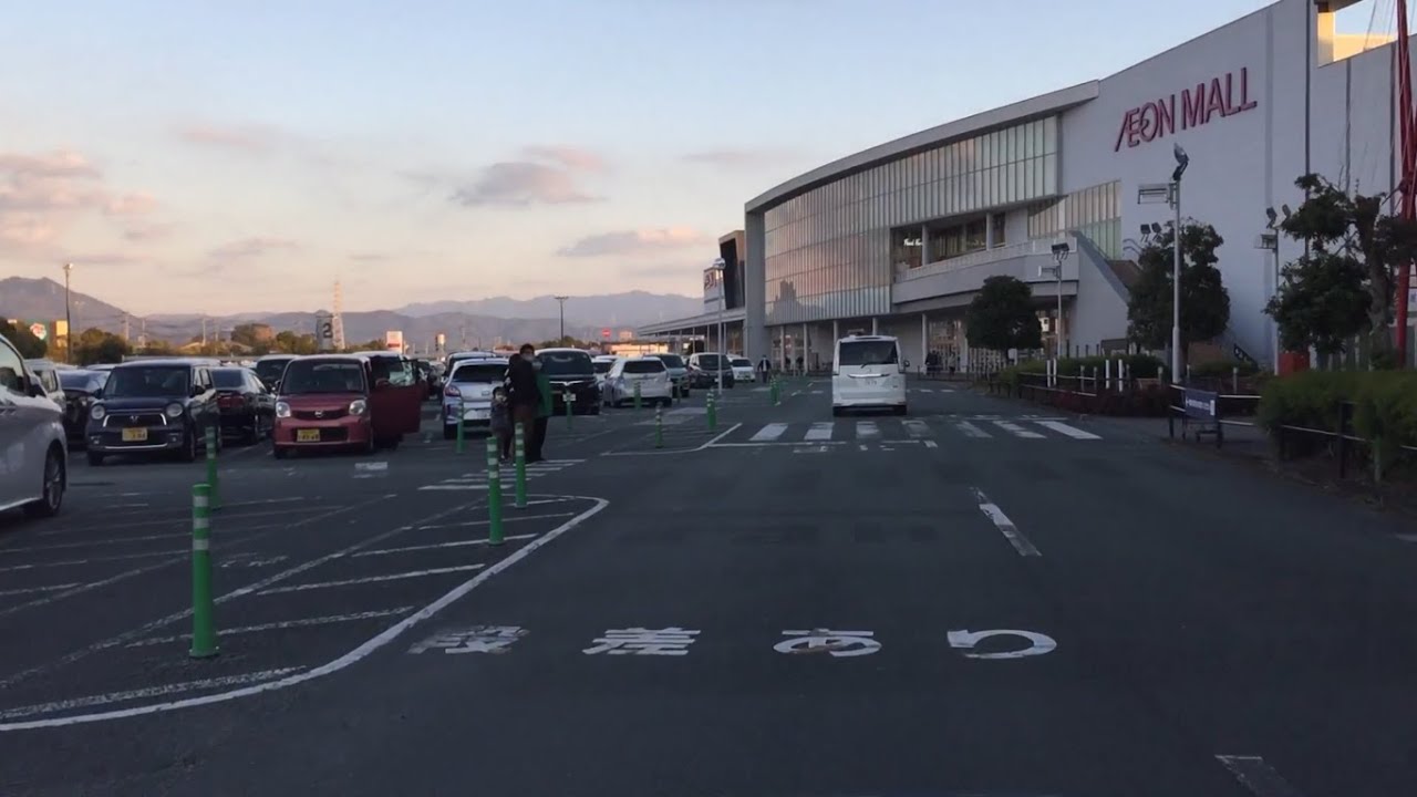 【熊本県 嘉島町】イオンモール熊本 屋上駐車場（車載動画／入庫～出庫）