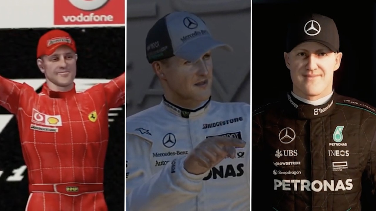Evolution of Michael Schumacher in F1 Games (2006 - 2024)