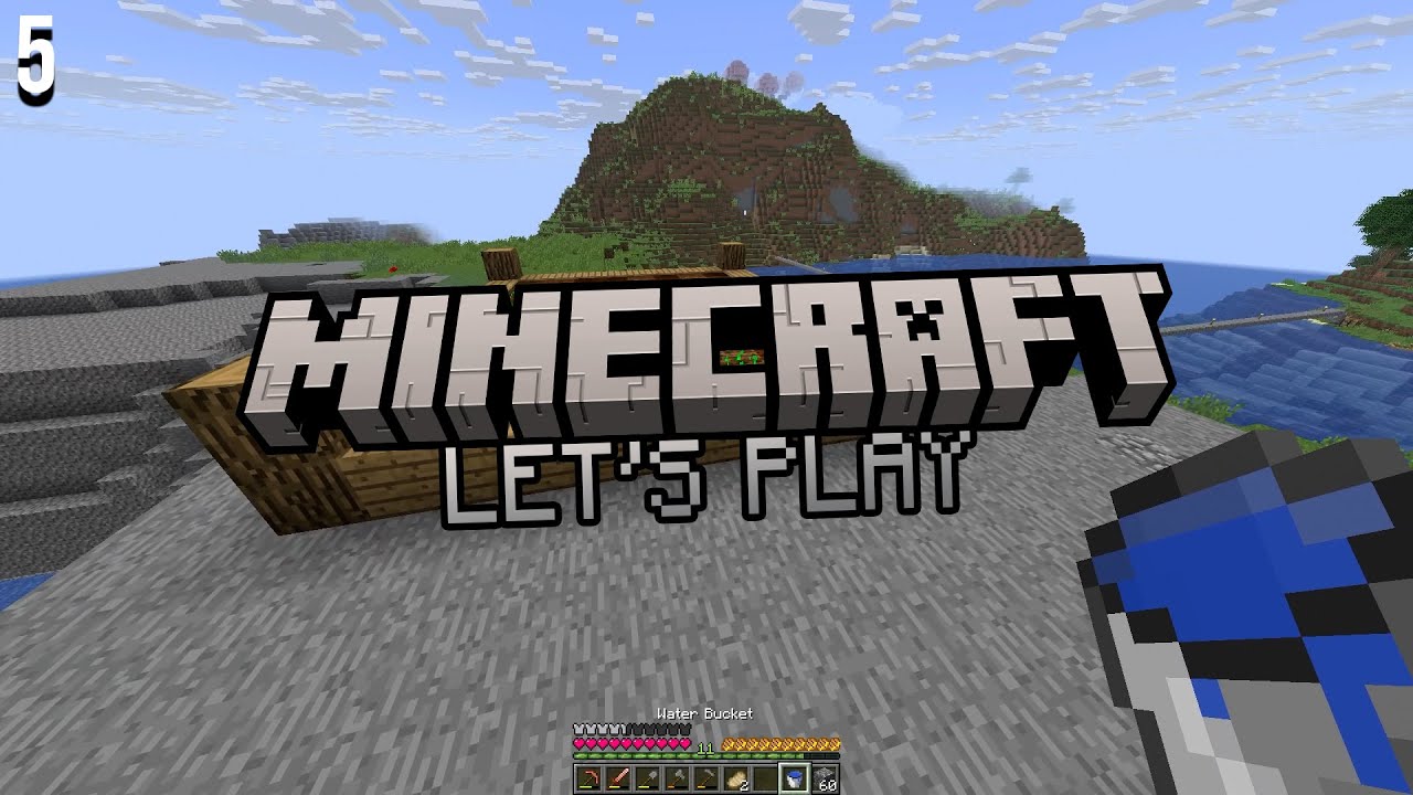 Minecraft: Survival Let's Play Ep. 05 - building a farm and mining.