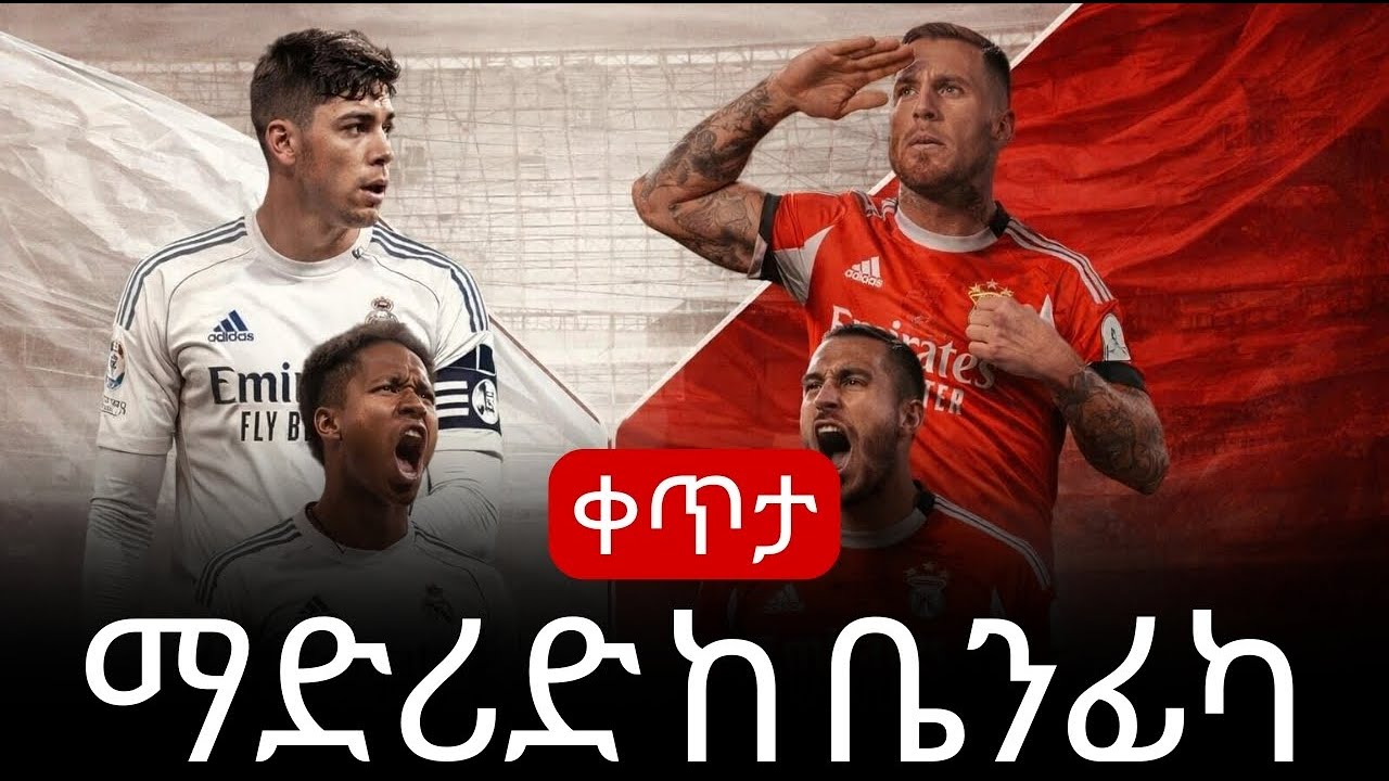 Live - ማድሪድ ከ ቤንፊካ | ቻምፒዮንስ ሊግ ጥሎ ማለፍ