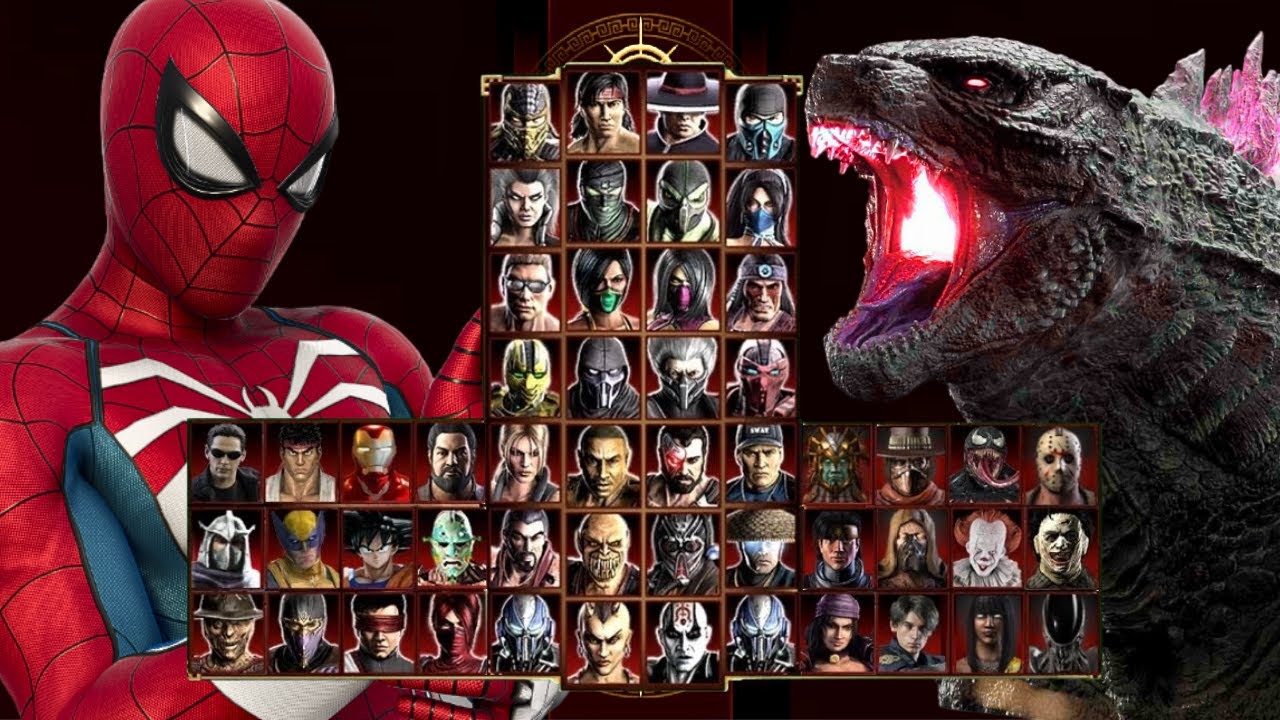 Mortal Kombat 9 - SPIDERMAN & GODZILLA - Expert Tag Ladder - Gameplay @(1080p) - 60ᶠᵖˢ ✔
