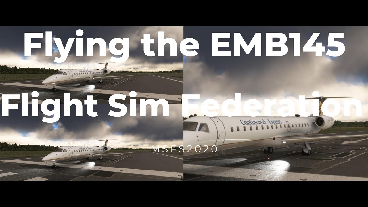 Flight Sim Federation New ERJ 145  - Short Flight - WOW- I wouldn't.