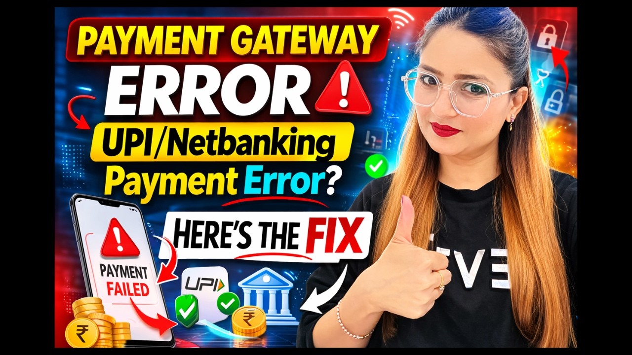 Payment Gateway Error I UPI/Netbanking Payment Error? Here's the Fix