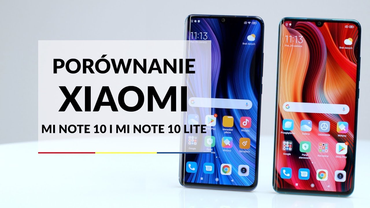 Por&oacute;wnanie Xiaomi Mi Note 10 i Mi Note 10 Lite - por&oacute;wnanie - RTV EURO AGD