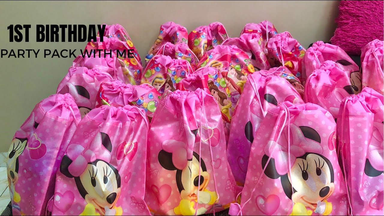 BIRTHDAY PARTY BAGS /party pack with me/ DIANA @1/ pt1 #oneyearold