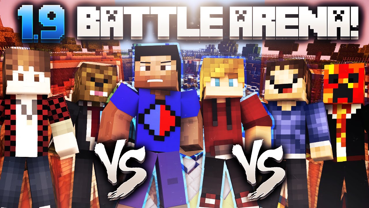 VIKKLAN vs MEROME vs POOFLESS (Minecraft 1.9 BATTLE ARENA)
