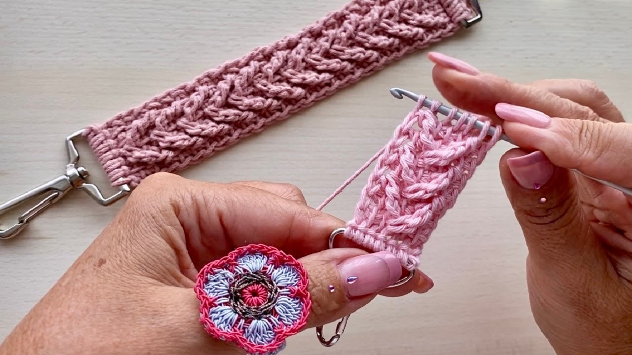 CORDÓN PUNTA DE FLECHA A CROCHET — IDEAL PARA ASAS DE BOLSOS Y CINTURONES