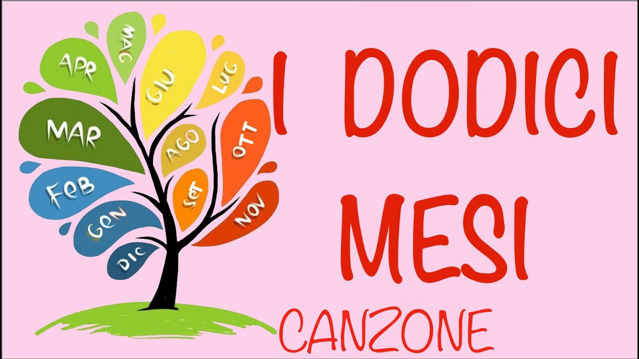 CANZONE-I DODICI MESI- speciale anno illustrata-con testo in descrizione-di E.Giacone-C.Ragazzoni