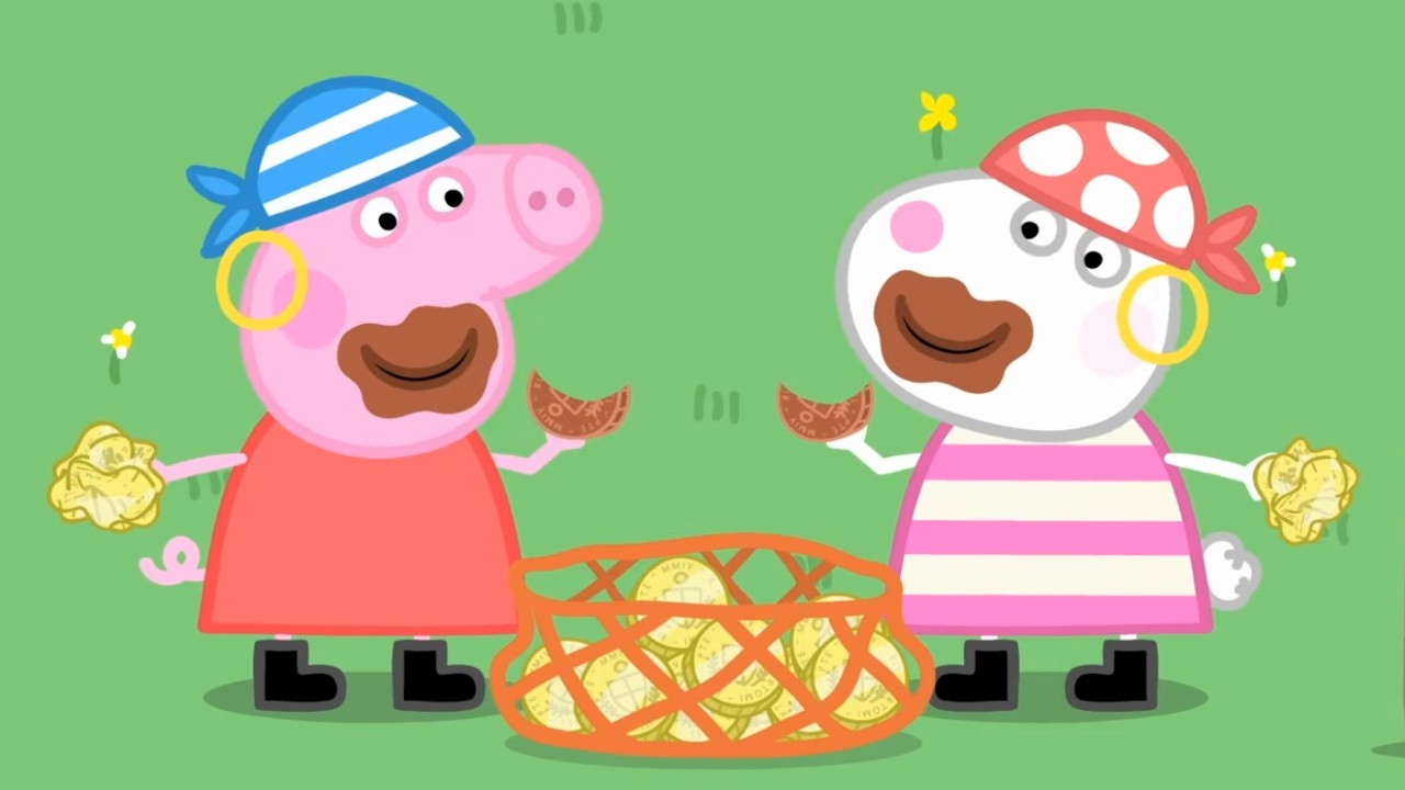 Peppa Pig Goes To A Pirate Party! 🏴‍☠️ Peppa Pig - Treasure Hunt 💎 🗺 Super Toons Kids TV